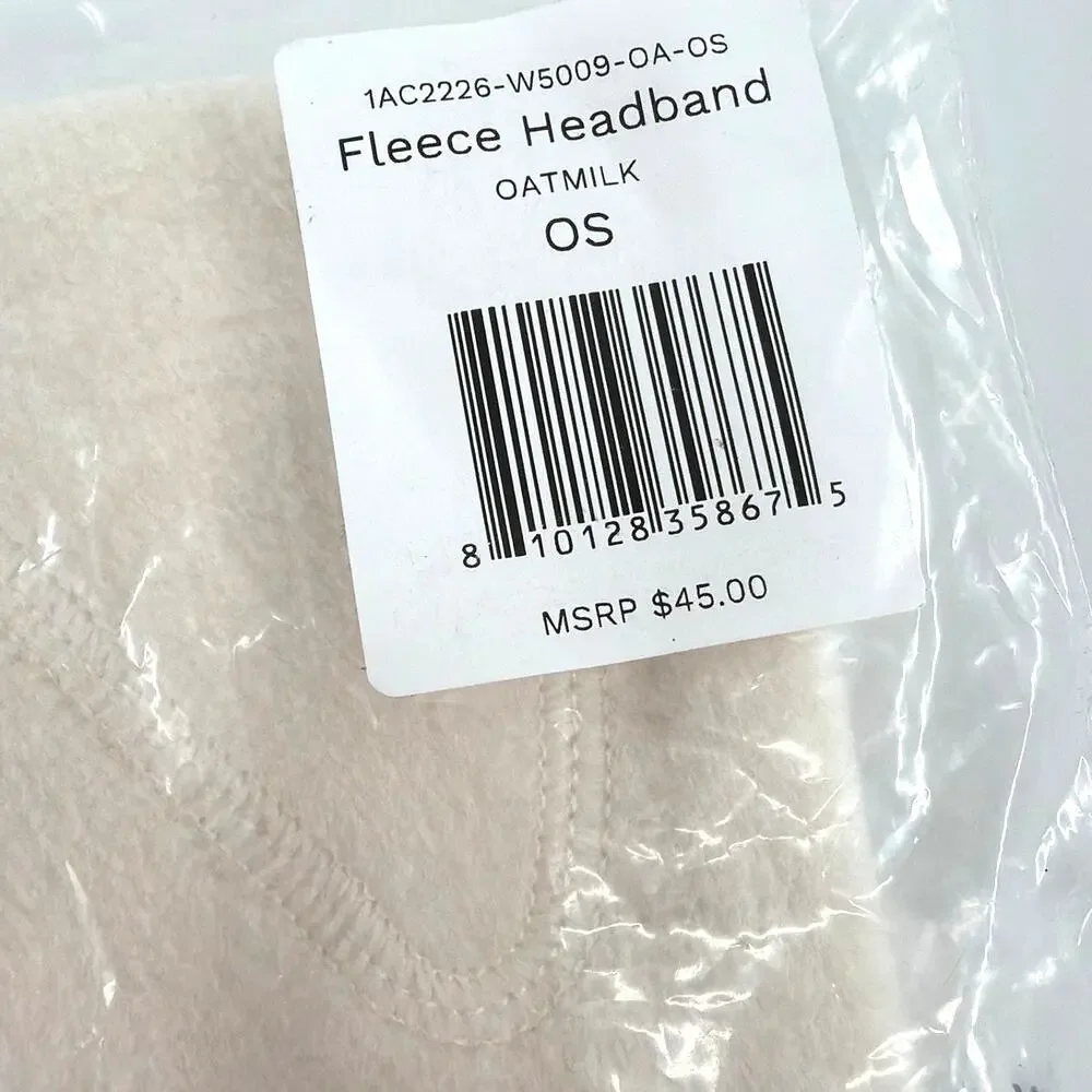 Halfdays Women's Oatmilk Polartec Fleece Headband One Size